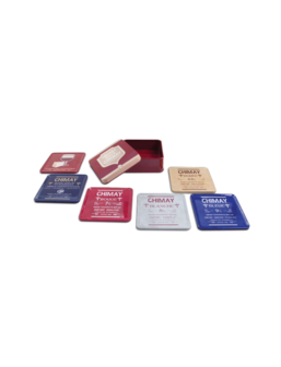 Coffret 6 sous-verres métalliques