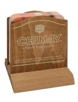Wooden coasters holder Chimay