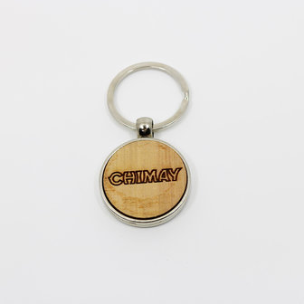 Round key holder (wood and metal)