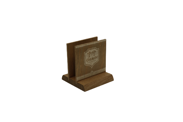 Wooden coasters holder Chimay