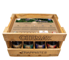 casier en bois - 10 bières + 2 verres