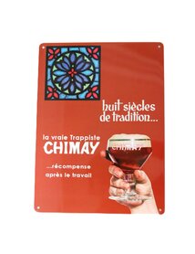 Plaque métallique vintage - orange