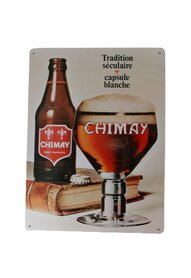 Plaque métallique vintage - beige